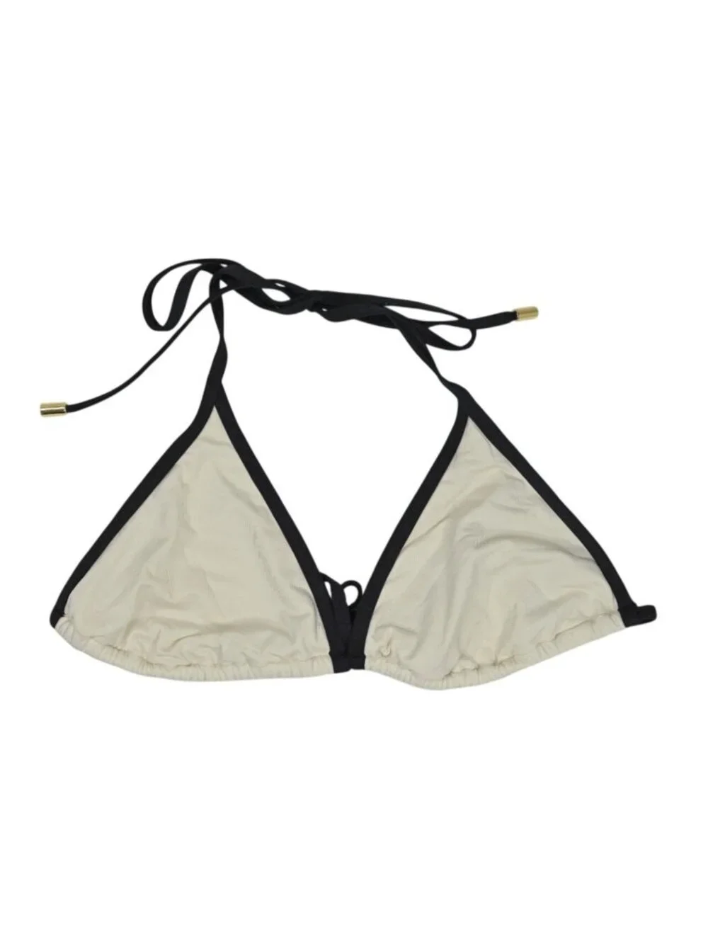 MONDAY Swimwear Palma Top in Ivory/Black
